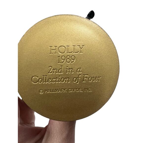 Hallmark Collection of 4 Carousel Horses w Stand Ginger Holly Star Snow 1989 - Picture 8 of 8